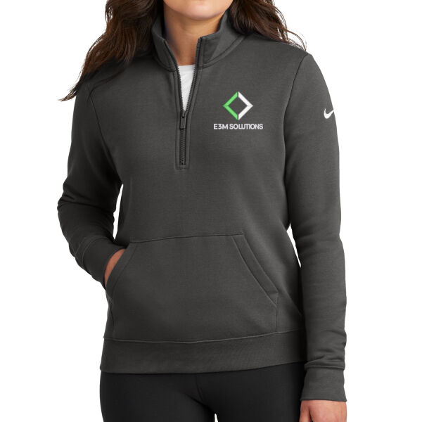 Nike Women's Club Fleece Sleeve Swoosh 1/2-Zip Thumbnail