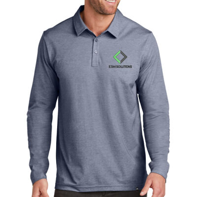 TravisMathew Oceanside Heather Long Sleeve Polo Thumbnail