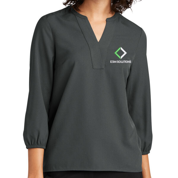Mercer+Mettle® Women's Stretch Crepe 3/4-Sleeve Blouse Thumbnail